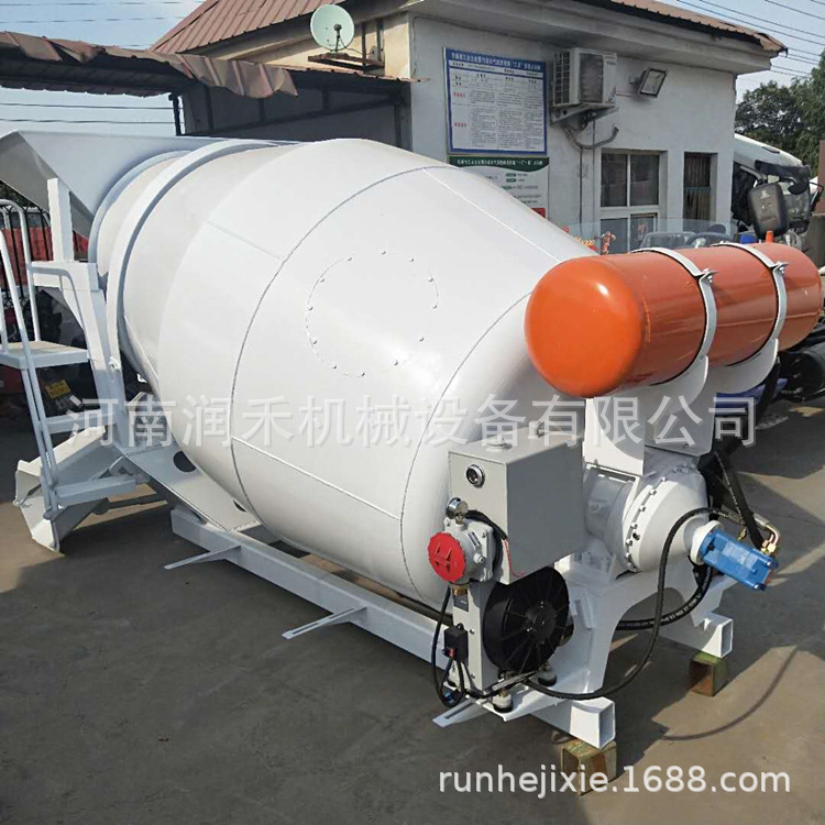 小型混凝土搅拌罐 商混全自动水泥罐  大方量自上料水泥搅拌机