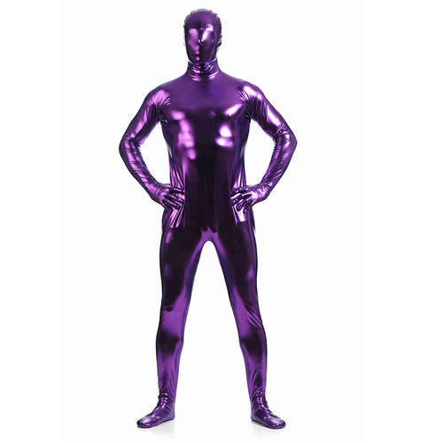 Latex full body suit zentai solid color stage performance costume Halloween Amazon