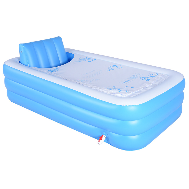 Nueva plegable masaje del hogar caja de vapor PVC engrosada respaldo bañera inflable pasta piscina
