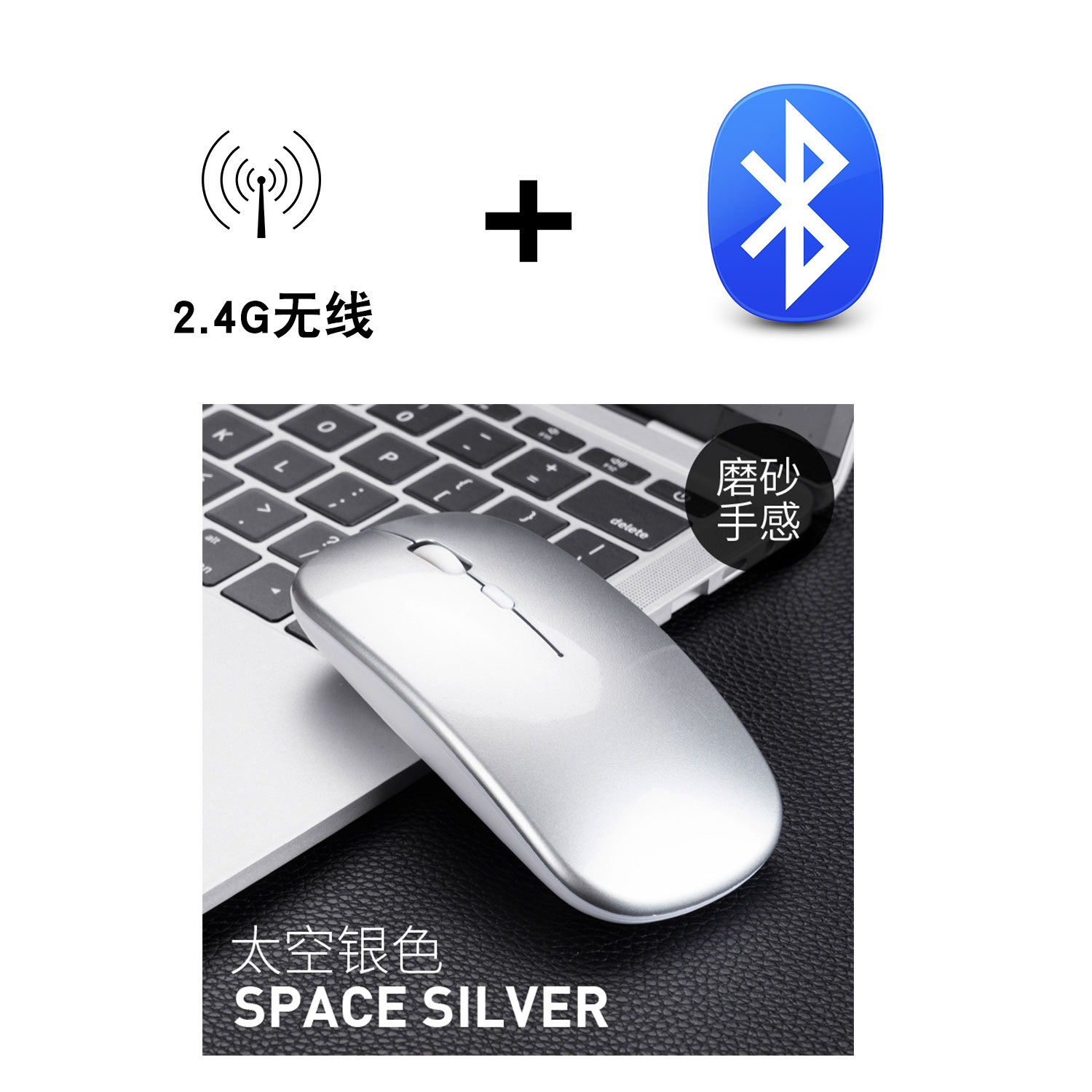 Ratón de carga inalámbrico Bluetooth, modo dual, silencioso, luminoso, colorido, adecuado para tableta, portátil, mouse de oficina ahora