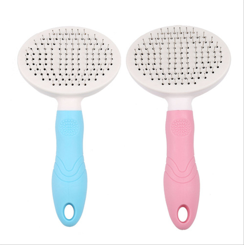 Automatic Debris-Removal Self-Cleaning Thick Needle Comb for Cats, Stainless Steel Needles, Comfortable Massage, Hair-Friendly, Anti-Static