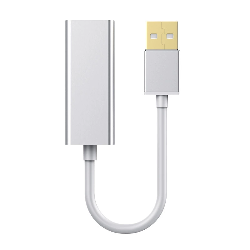Сетевая карта на 100 мегапикселей, без драйвера, USB, алюминиевый сплав, USB 2.0 to RJ45, серый корпус из алюминиевого сплава