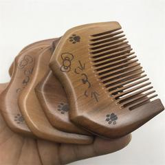 廠家直消手公雕花老桃木梳工藝禮品梳楠木 天蘭木頭梳子8-15厘米