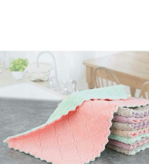 Coral Fleece Lazy Dishcloth Household Kitchen Towel Disposable Dishcloth Absorbent Soft Easy To Clean Cleaning Cloth 