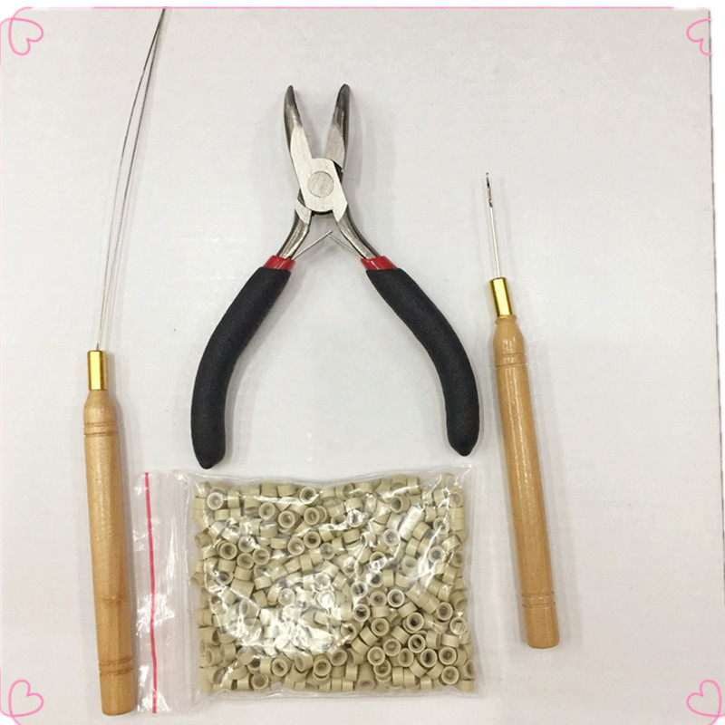 Amazon AliExpress nueva herramienta peluca caliente alicates de extensión de pelo crochet hebilla de silicona conjunto de cuatro piezas