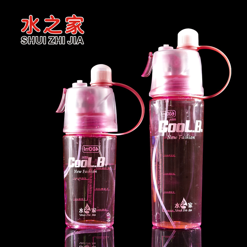 Taza de agua de pulverización de plástico deportiva - Botella de agua de refrigeración para exteriores, regalo creativo nuevo y exótico - Suministro directo de fábrica