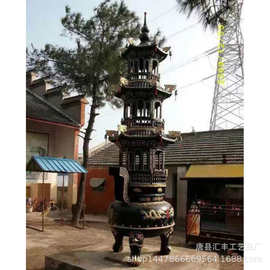 铜香炉 长方形铜香炉可定 寺庙供奉大小号铜香炉 铸铁纯铜香炉