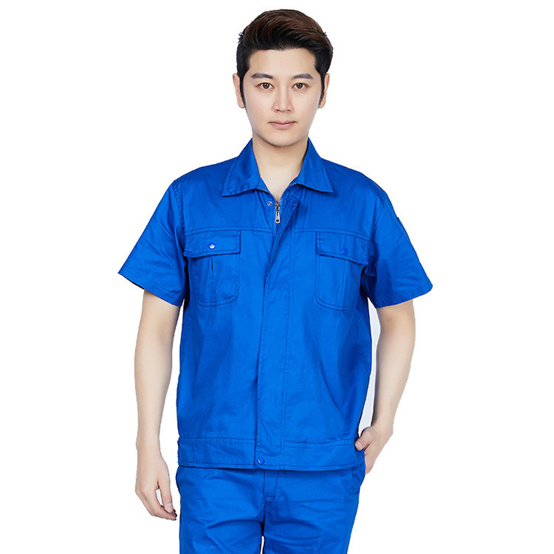 Short sleeved coverall suit pure cotton Welding services Automobile Service summer Manufactor wholesale half sleeve Labor uniforms