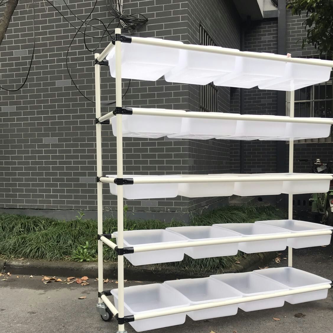 定制折叠电商物流分拣车拣货车 双层三层手推车 精益管流水线配货