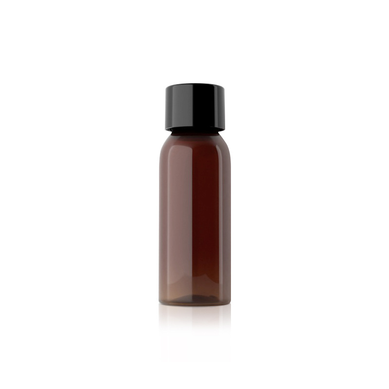 30ml hombro redondo botella de cubierta ordinaria cosmética agua hidratante agua sub-botella de plástico botella vacía con tapón interior