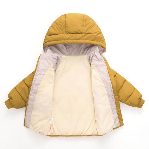  New Children's Down Cotton Jacket, Thickened for Boys and Girls, Baby and Toddler Size, Exports, Fleece Lined, Warm Cotton Outerwear