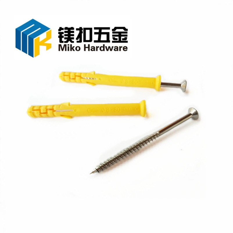 В наличии и быстрая доставка из нержавеющей стали Пластиковый расширительный гвоздь маленький желтый горбыль расширительный гвоздь дверной и оконной установки пластиковый расширительный гвоздь