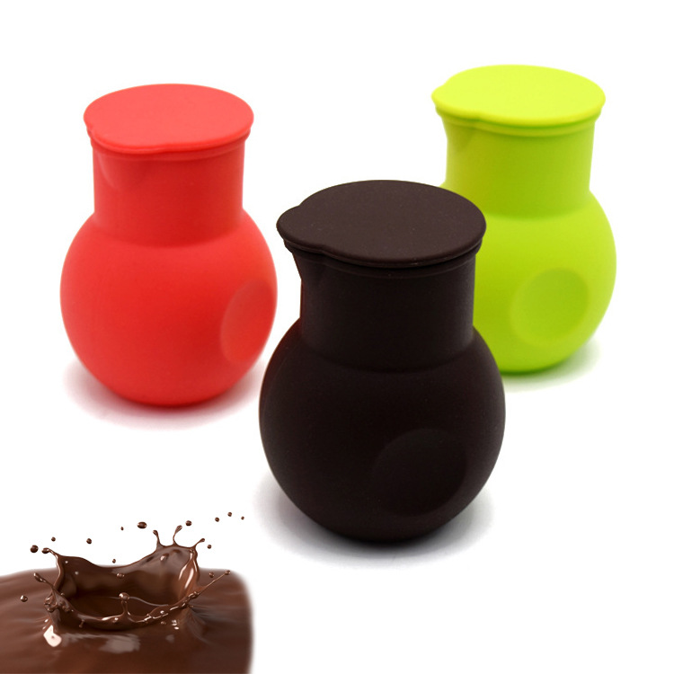 In stock factory wholesale baking tools chocolate silicone melting pot chocolate silicone dispenser silicone sub-packaging pot