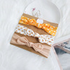 Children's headband, cloth with bow, hair accessory, set, suitable for import, wholesale