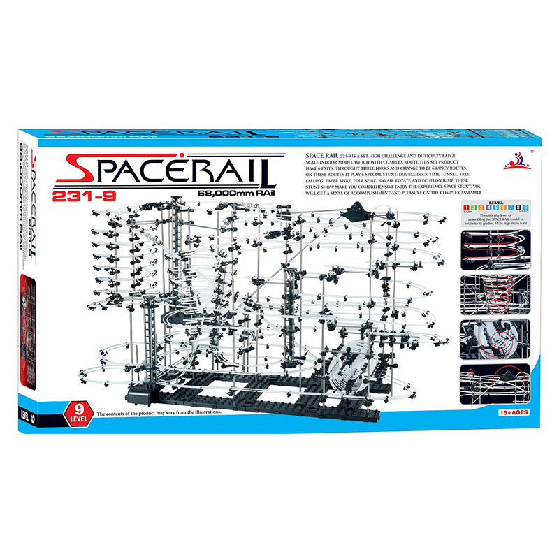 Baole Roller Coaster Space Orbit Level 1-9 Intelligence Hands-on Boys Group Assembled and Disassembled Toy Model Intelligence Baole Roller Coaster Space Orbit Level 1-9 Intelligence Hands-on Boys Group Assembled and Disassembled Toy Model Intelligence