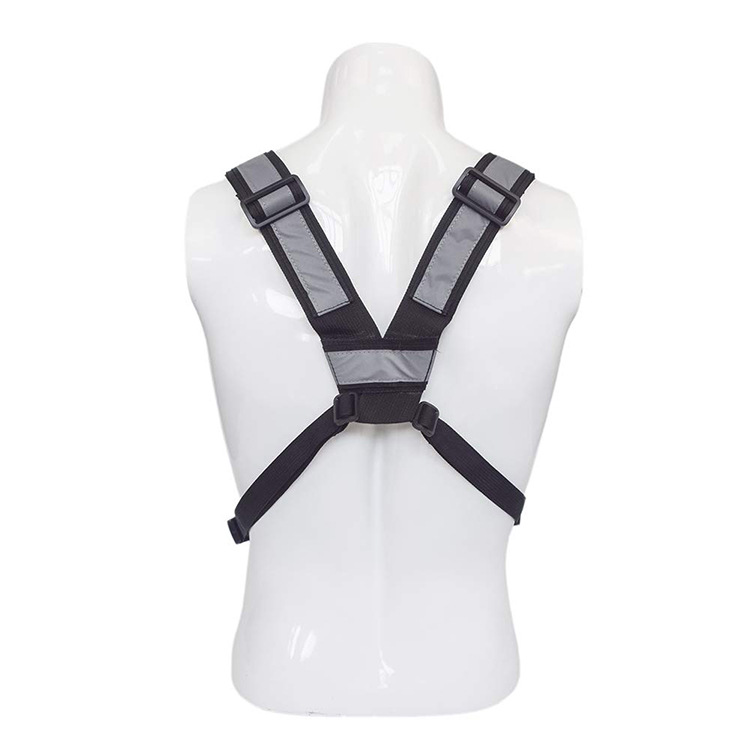 Amazon chaleco táctico negro ajustable con banda reflectante pecho Rig Bolsa