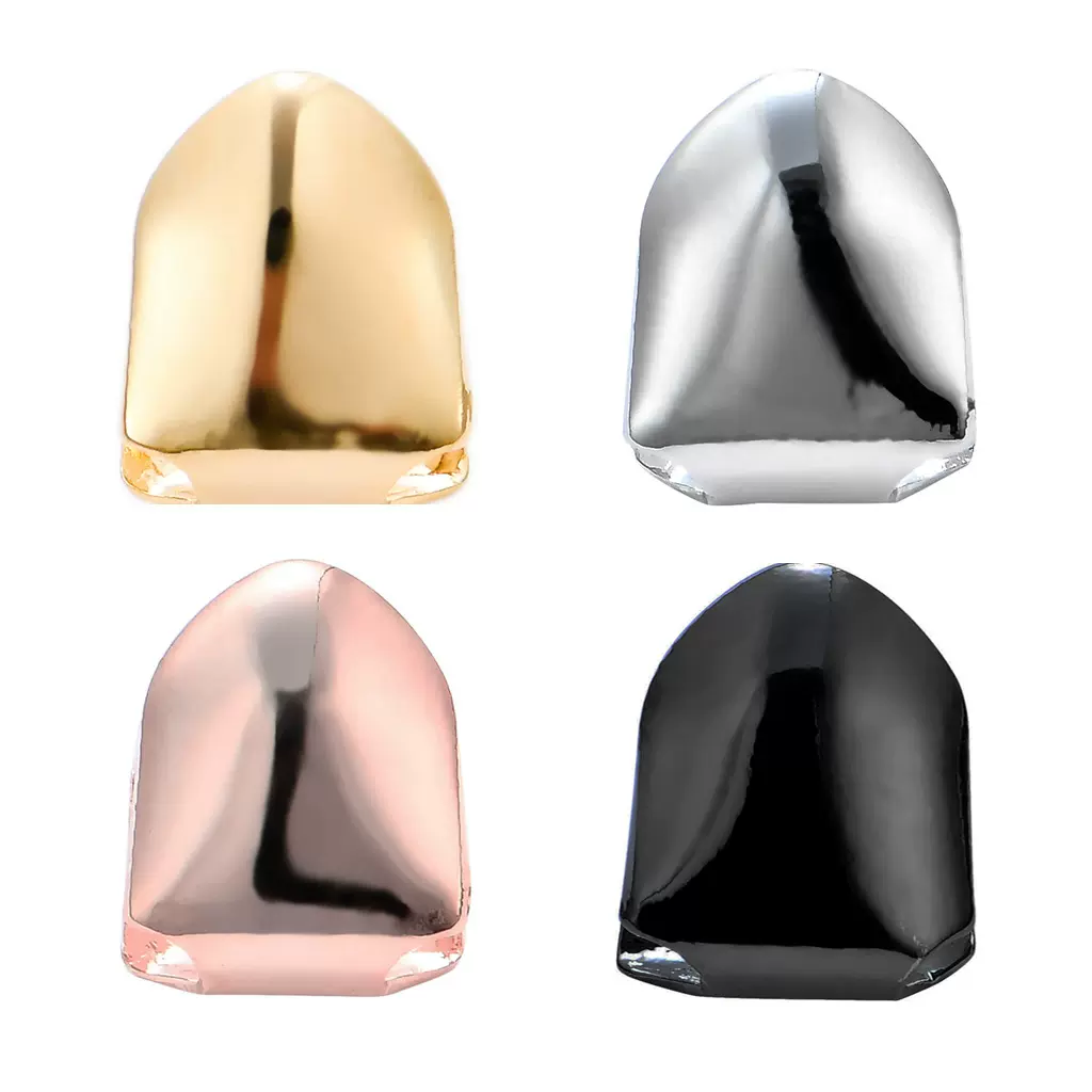 欧美热卖 hiphop金牙套单颗牙套 嘻哈金牙套 万圣节饰品跨境配饰