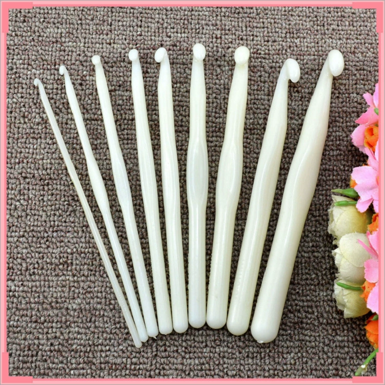 Фабрика прямые пластиковые кружевные иглы кружевные вязальные инструменты белый акриловый крючком DIY пластиковое вязание крючком
