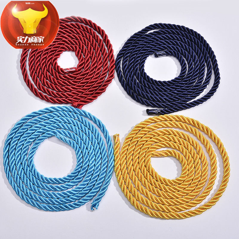 厂家批发3mm三股绳圆绳手提绳打头服饰服装箱包辅料三股彩绳手工