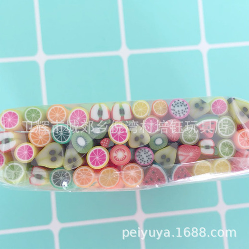 Soft Clay Fruit Slices Crystal Droplet Gel Cream Phone Case Chocolate Filament Nail Art Accessories DIY Accessories Slime