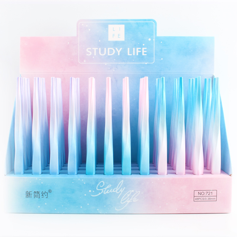 Korean Style Creative Stationery Rotating Cartoon ins Gel Pen Student Stationery Writing Tool Word Test Sign Pen