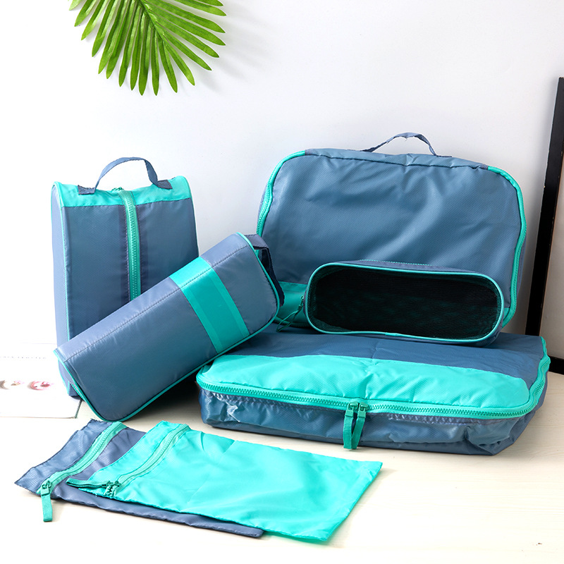 Outdoor Travel Storage Bag Seven-Piece Luggage Clothes Underwear Packing Large Capacity Storage Bag Set