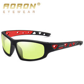 新款偏光变色眼镜骑行太阳镜 户外运动防风防沙男士墨镜A590