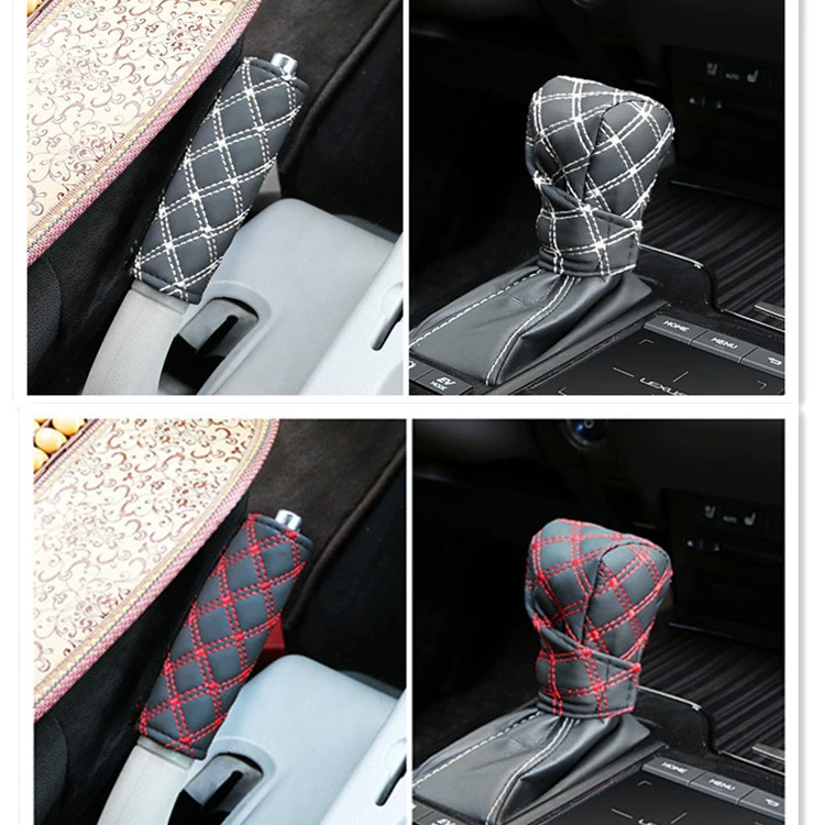 Автомобильный автомобиль красное вино из двух частей комплект передач автомобильный комплект передач ручного тормоза комплект из двух частей ручной передачи салон автомобиля