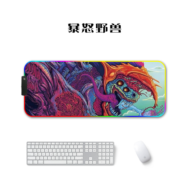 Transfronterizo dedicado RGB alfombrilla de ratón luminosa alfombrilla de ratón LED alfombrilla de ratón Amazon dedicado