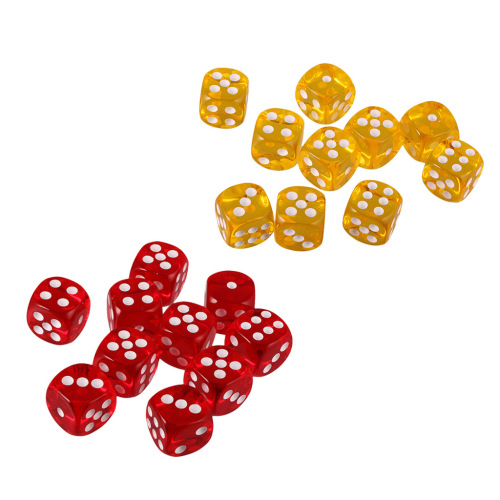 14th Day Brand New Acrylic Transparent Color Crystal Dice Tabletop Game Accessories Multi-color Available 1.4cm