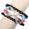 Yiwu Jewelry Shop Night Market Multiple Leather Rope Weaving 8 -character Bracelet Pinerous Band 10 yuan Store goods mixed batch