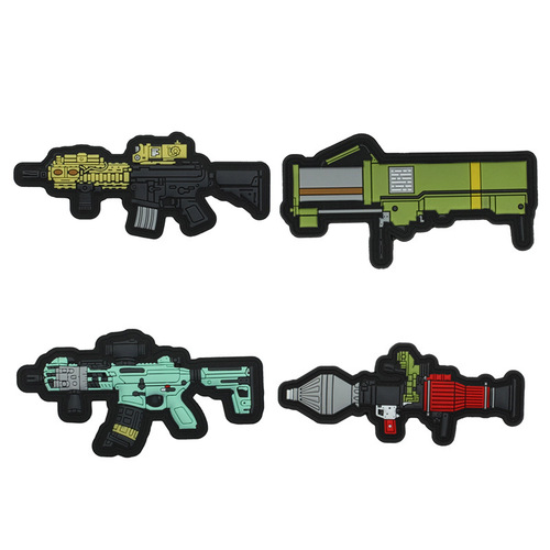 Hot Q version weapon magic armband tactical backpack sticker rocket launcher PVC soft rubber seal magic sticker seal