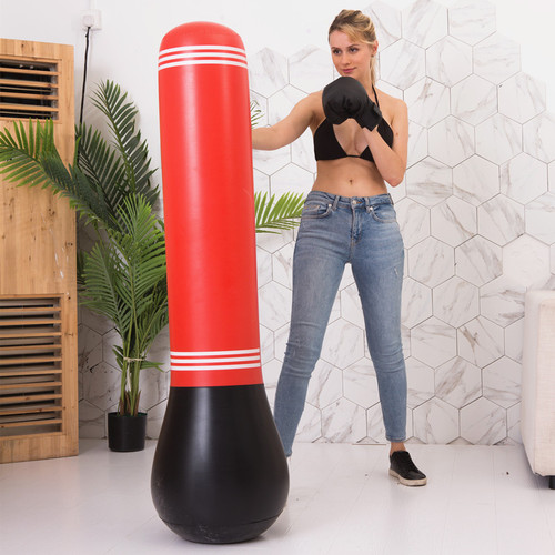 New fitness inflatable boxing column water-filled tumbler pvc children's sandbag emotional toy vent relaxation cross-border