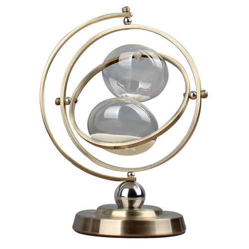 019 Globe hourglass timer ornaments office desktop decoration time countdown glass hourglass wholesale