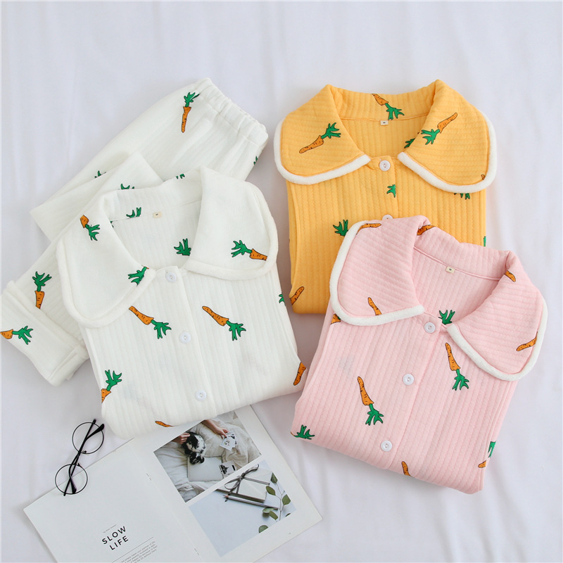 2019 new autumn and winter air layer carrot confinement clothing autumn and winter breastfeeding postpartum confinement clothing pregnant women suit