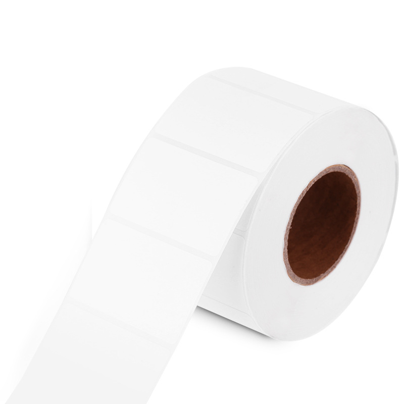 Deli 11874 papel de etiqueta térmica de tres pruebas (50*30 blanco 1000 hojas por rollo) Papel de código de barras de impresión de Escala electrónica