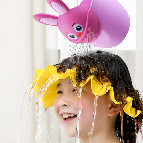Baby Shower Cup for Children, Infant Toddler Flower Shower Head Water Ladle for Moms and Babies, Wholesale Manufacturer Direct Supply Cartoon Rabbit Shower Cup
