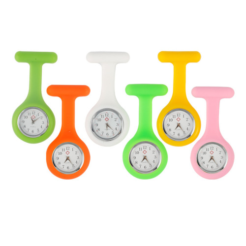 Foreign trade silicone nurse watch electronic pendant watch chest watch medical pocket watch printed logo watch watch wholesale