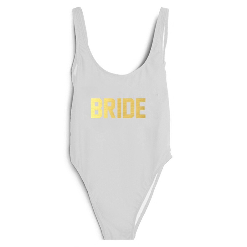 Aliexpress Cross-Border New Trendy European and American Style One-Piece Swimsuit for Women with Trendy Bride Lettering, Sexy Tummy-Covering Swimwear Aliexpress Cross-Border New Trendy European and American Style One-Piece Swimsuit for Women with Trendy Bride Lettering, Sexy Tummy-Covering Swimwear