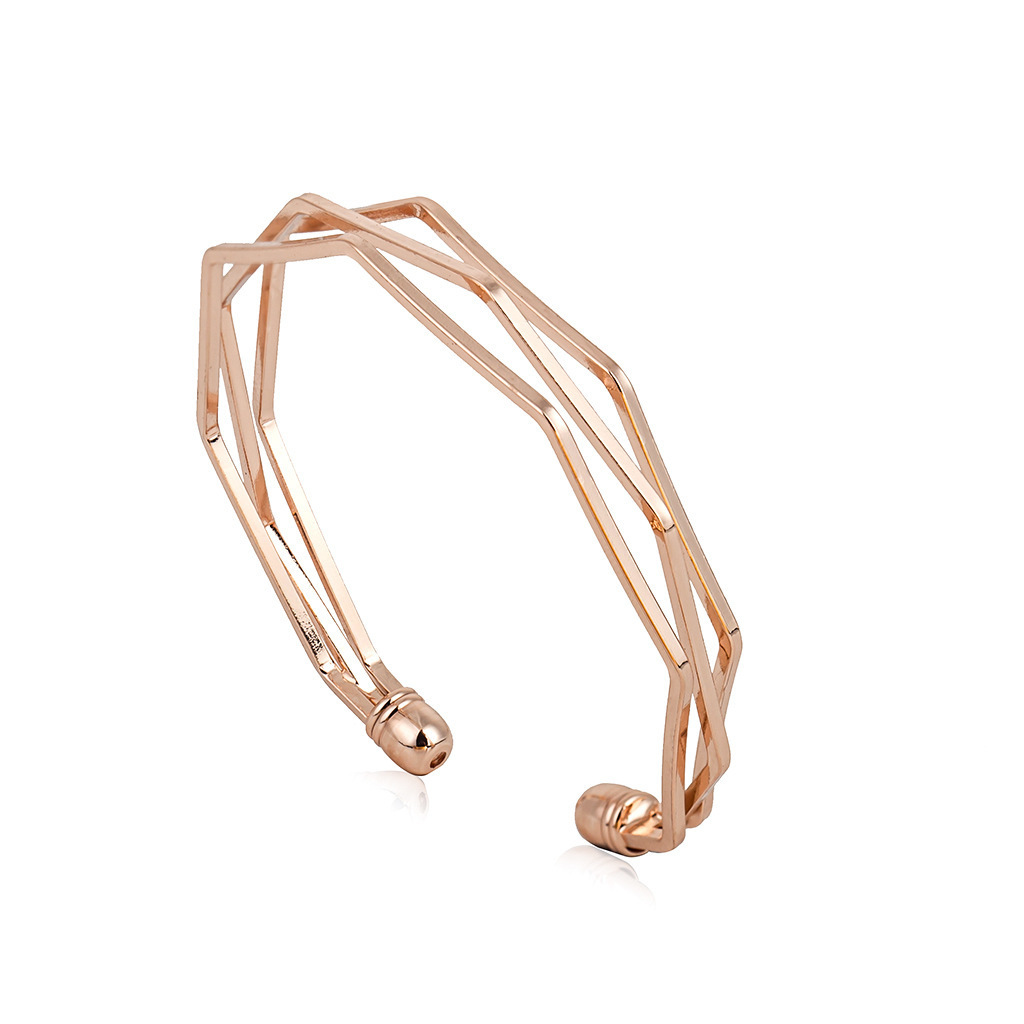 Exquisita moda popular joyería de cinco capas de diamante cuerno pulido Pareja Abierta pulsera joyería de comercio exterior