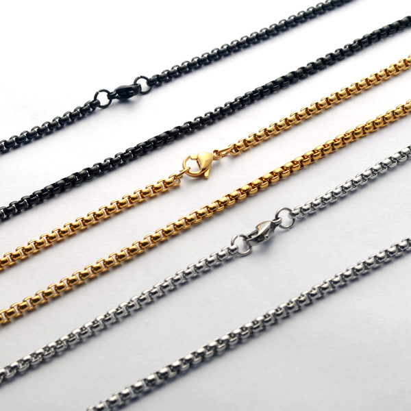 square necklace stainless steel from pearl