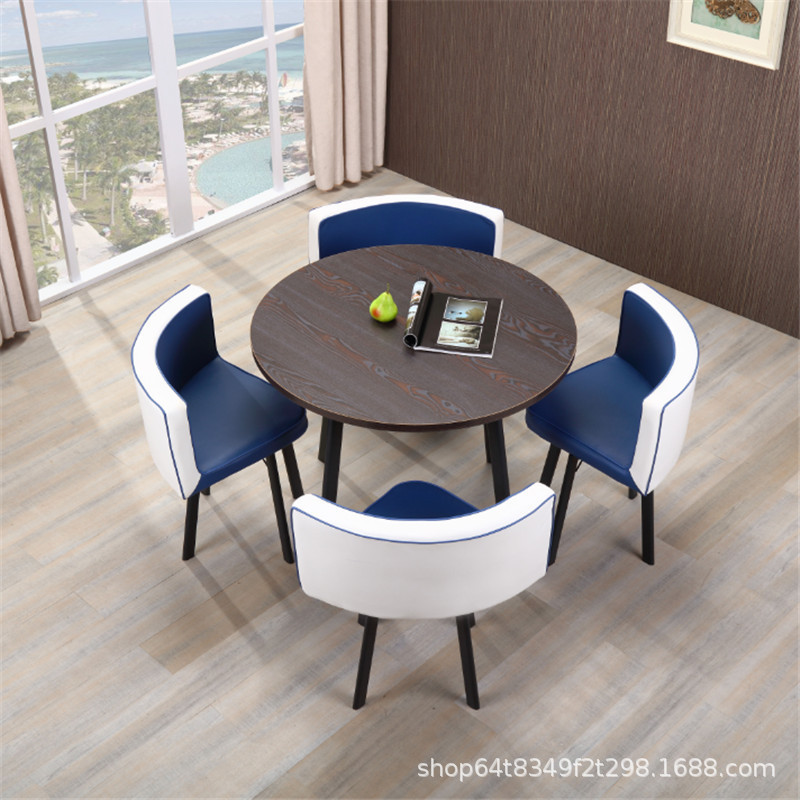 Paulownia + blue and white two-color leather + black creel