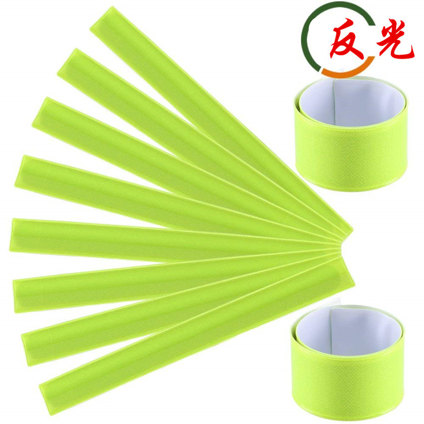 Anillo de complemento reflectante de los niños adultos auto-rolling raqueta pulsera noche corriendo ciclismo pulsera correa de muñeca regalo promoción Snap