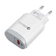 单口USB快充QC3.0充电器 PE钢琴烤漆外壳 欧规美规Wall Charger