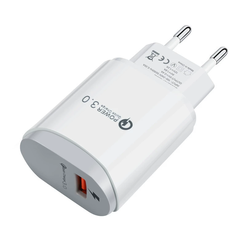 Сингл-камерный USB-быстрое зарядное устройство QC3.0 адаптер P пианино корпус европейский американский держатель WALL CHARGER