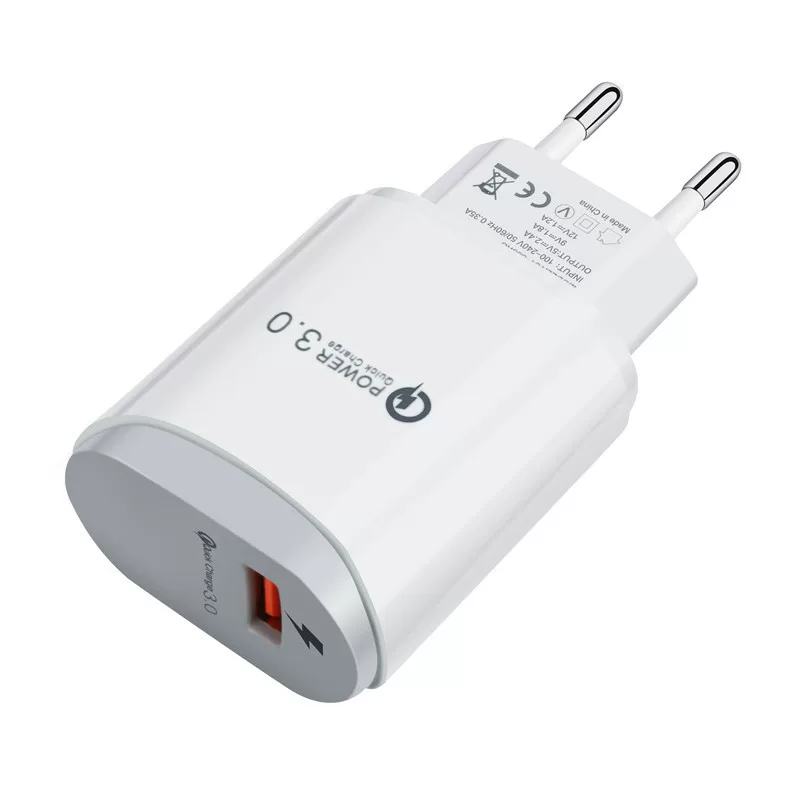 Сингл-камерный USB-быстрое зарядное устройство QC3.0 адаптер P пианино корпус европейский американский держатель WALL CHARGER