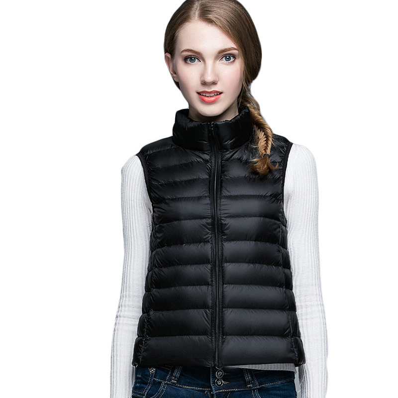New in Stock, Lightweight Short Slim-Fit down Vest for Women, Plus Size, Lightweight Couple's down Vest