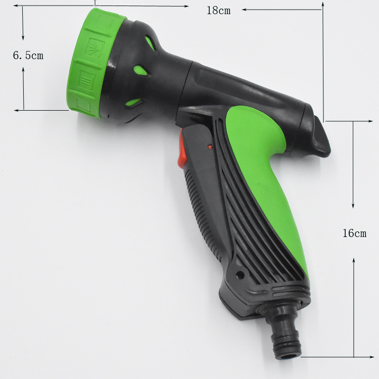 厂家货源 十功能包胶水枪 浇花园林高压喷枪 可调节家用洗车水枪