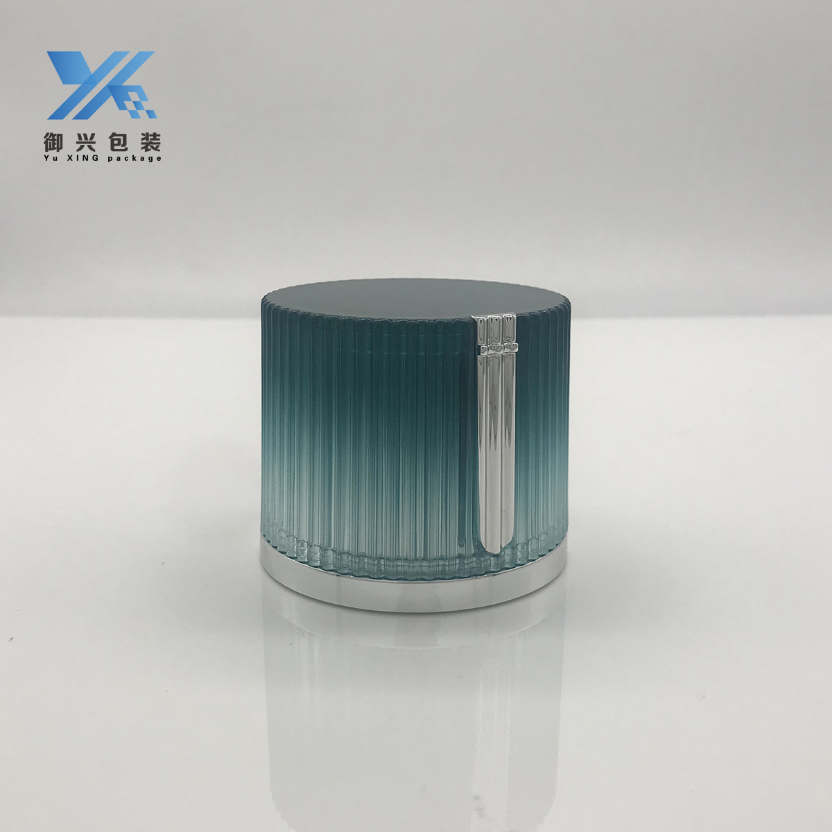 新款高档50g亚克力渐变绿海洋瓶分装瓶线条膏霜瓶面霜瓶 包装瓶子