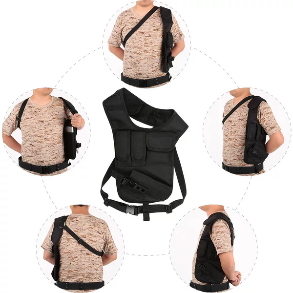 Tactical Army Fan Shoulder Agent Edition Underarm Holster Vest Camouflage Waterproof Nylon Invisible Tactical Mobile Phone Accessory Bag